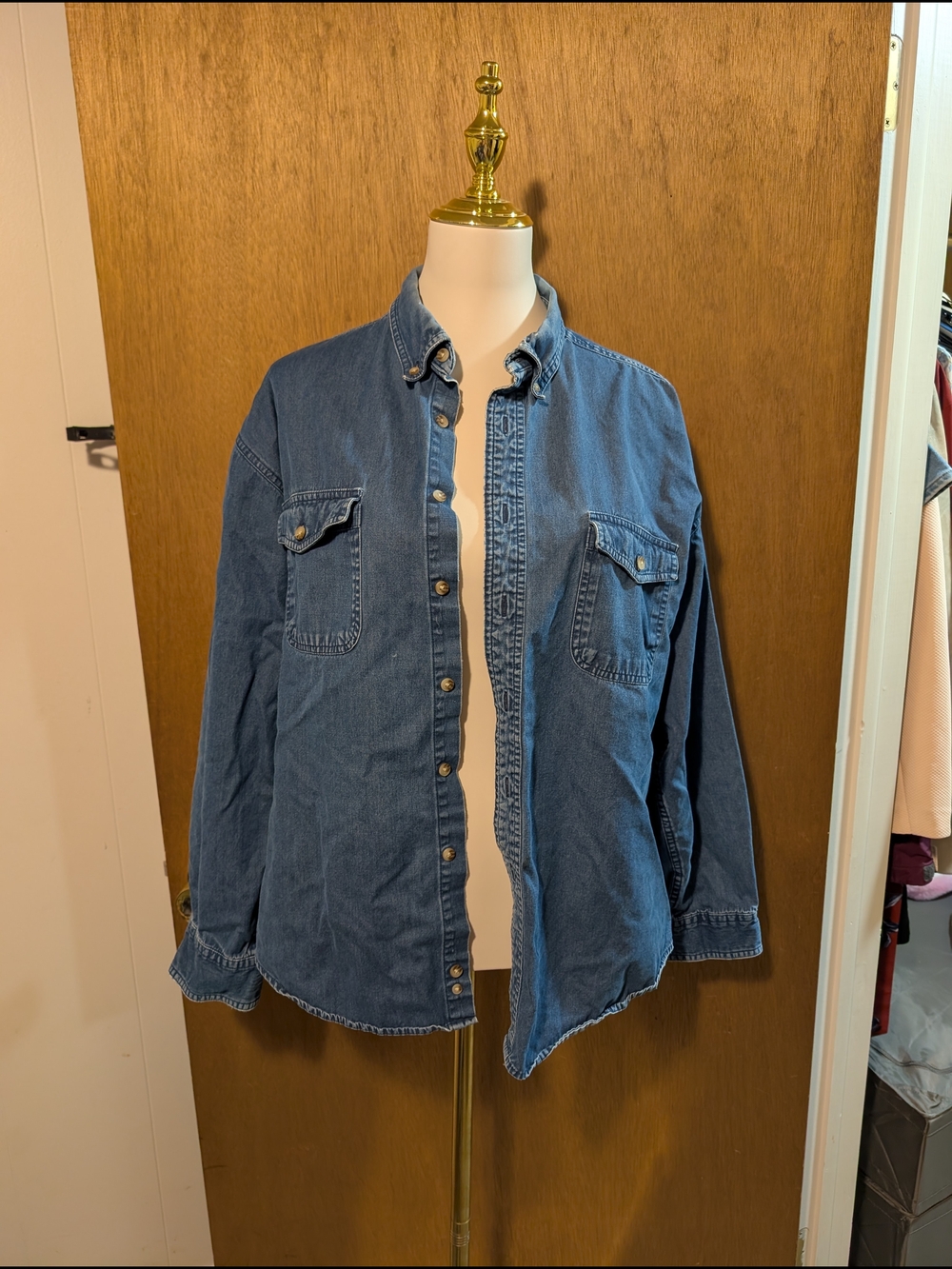 croft & barrow light blue denim shirt